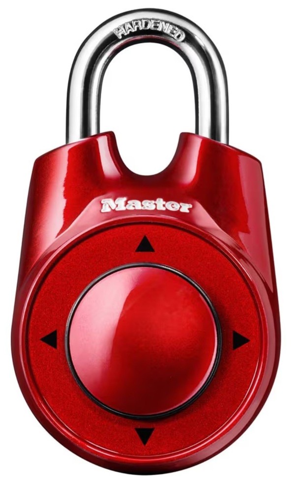 Master Lock Speed Dial Resettable Combination 1500iD Directional Movement RED
