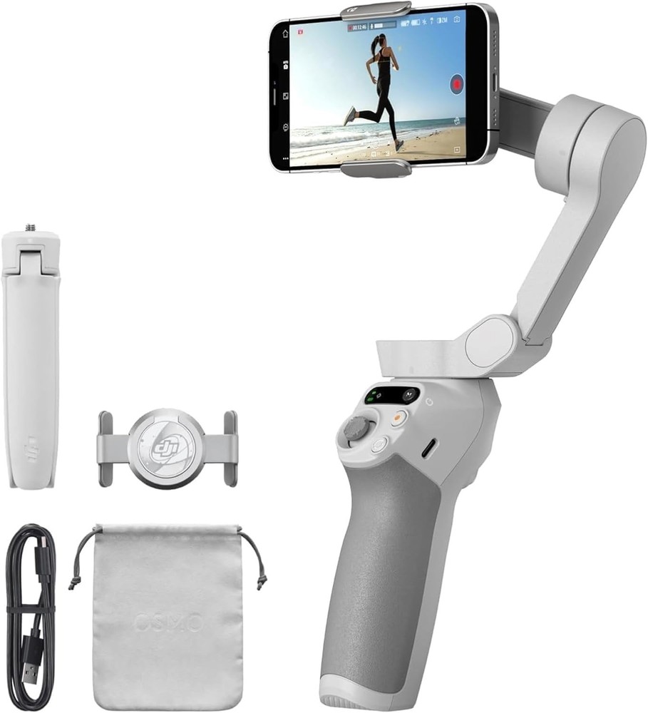 Osmo Mobile 8 Gimbal Stabilizer for Phone, Native Tracking with Audio & Light...