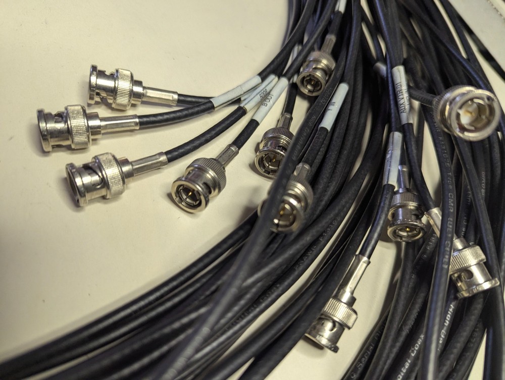 Gepco Video BNC bundle for patch panel, 47 Channels, 22ft - various lengths