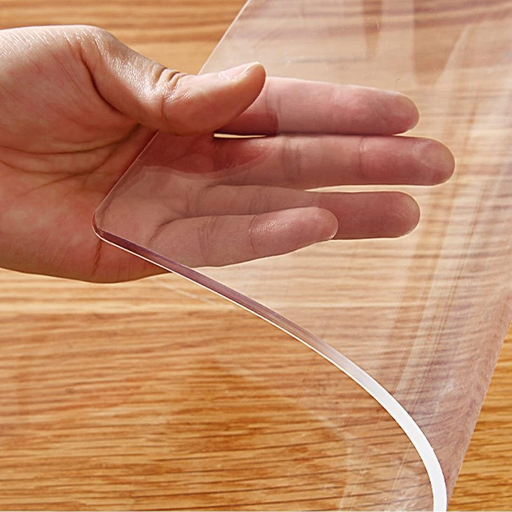 Multi-Sizes Small Clear PVC Dining Table Cover Protector Heat Resistant Waterpro