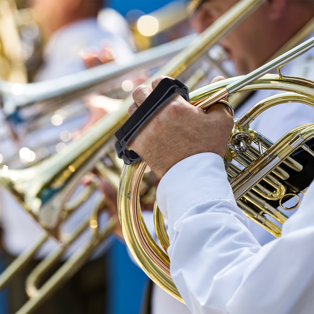 French Horn Hand Rest Instrument Accessory Guard With Strap Thin Grip