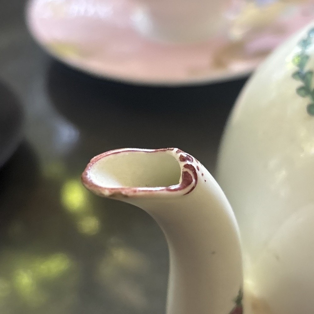 Derby Teapot Circa 1760 Flower Painted
