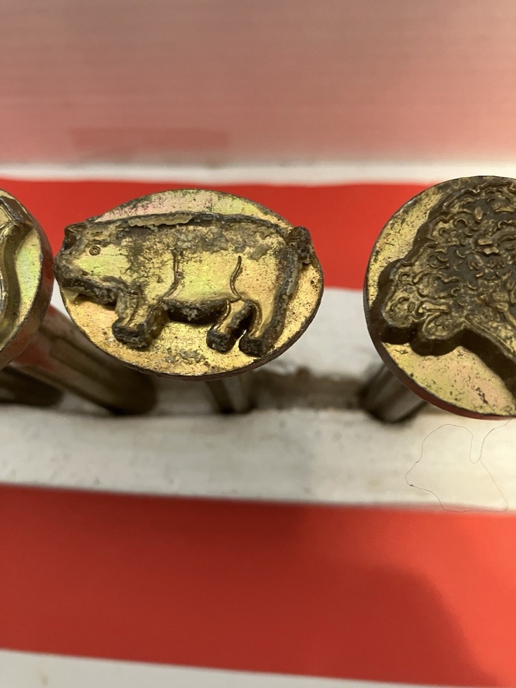 Vintage 7 Leather Tool Stamps Basic Tool USA