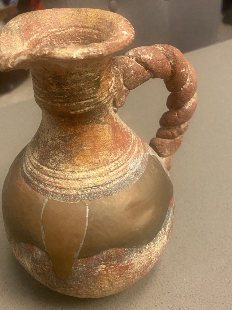 Vintage Pottery Vase Pitcher Handthrown Rustic