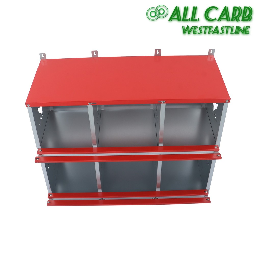 Chicken Nesting Boxes 6 Compartment Metal Poultry Nest Box Galvanized Steel