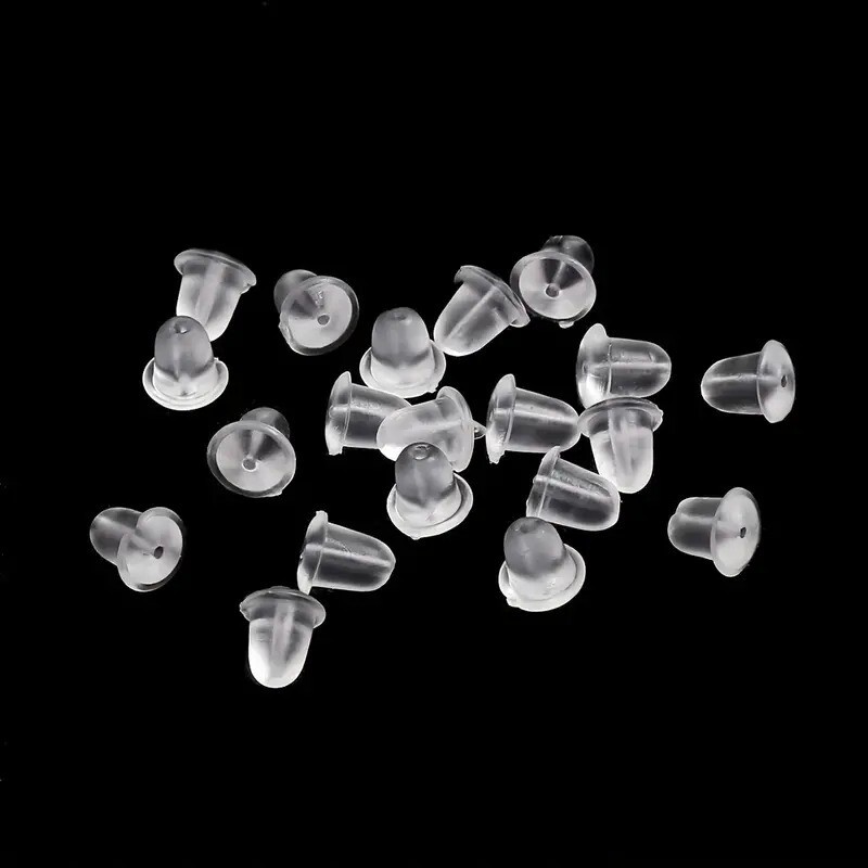 10pcs silicone rubber earring back stoppers for secure earring lock accessories