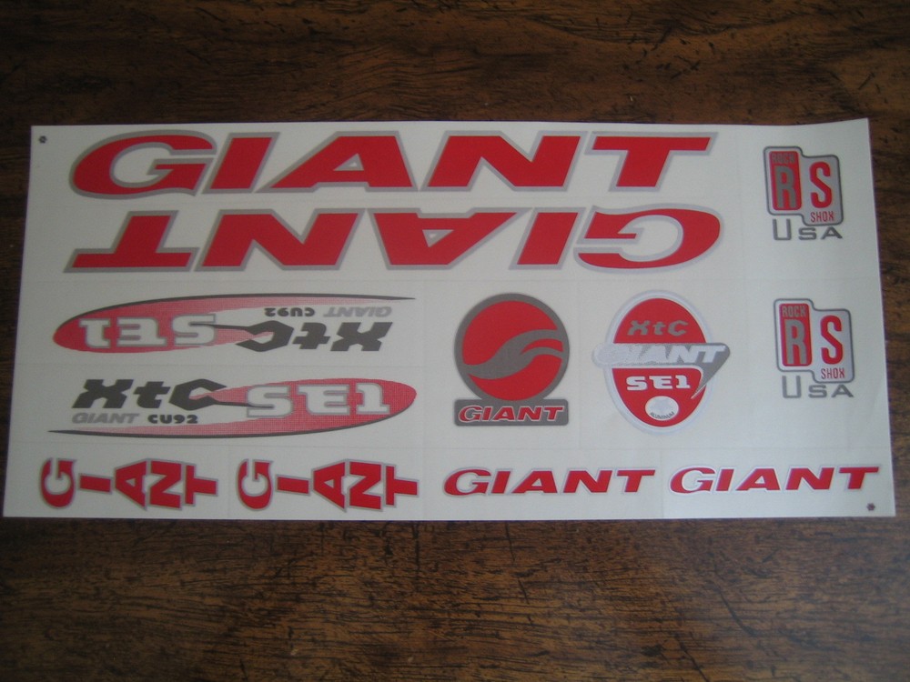 Giant Stickers Set  Red, Silver & White .XTC SE1