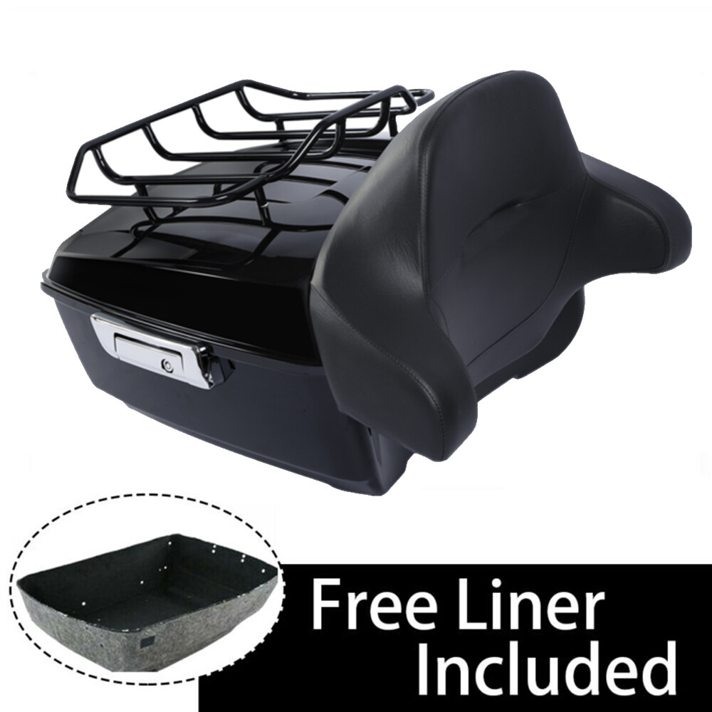 King Trunk Backrest Top Rack Fit For Harley Davidson Touring 14-25