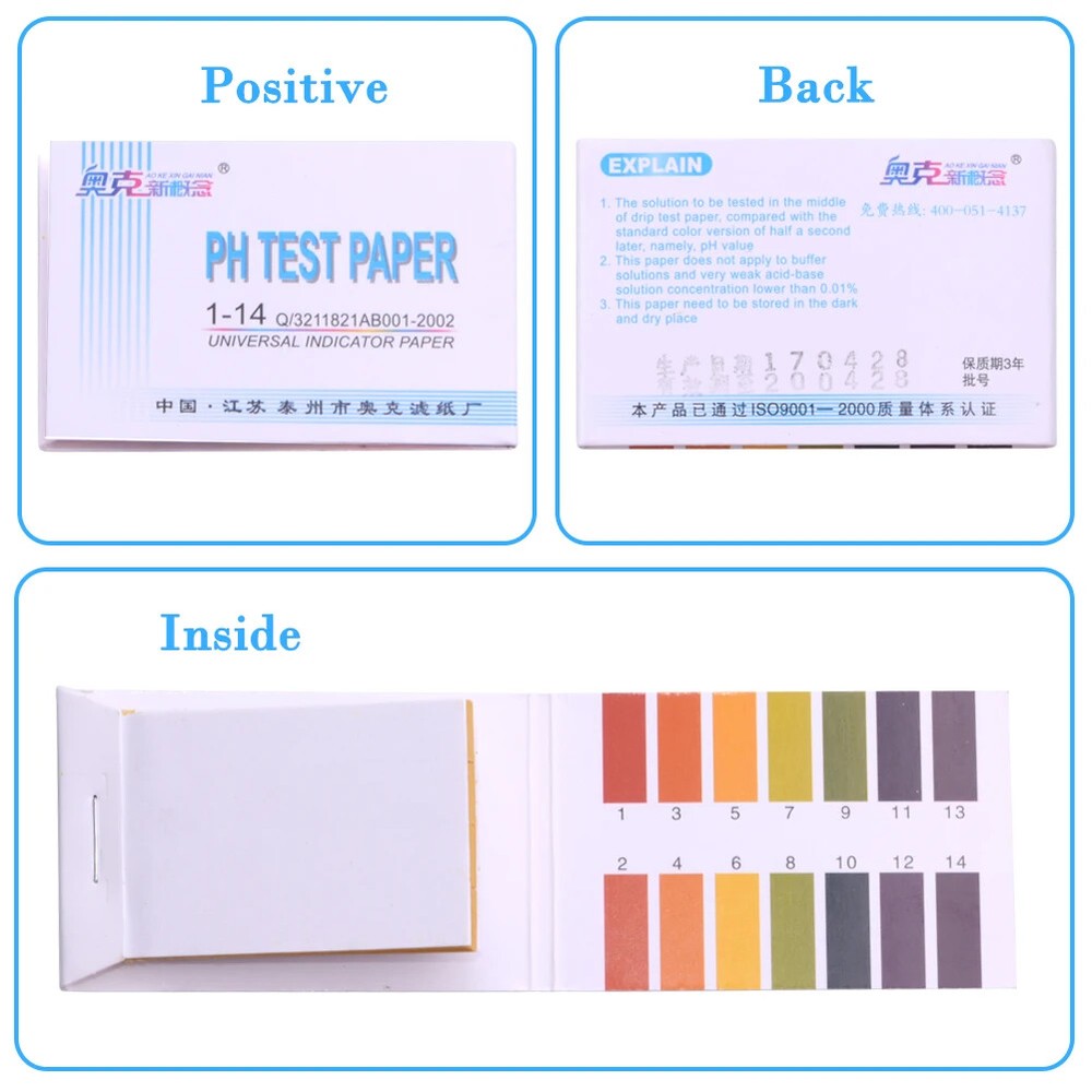 20Set 1-14 Litmus Paper 80 Strips Full PH Meter PH Acidity Test Strips Universal