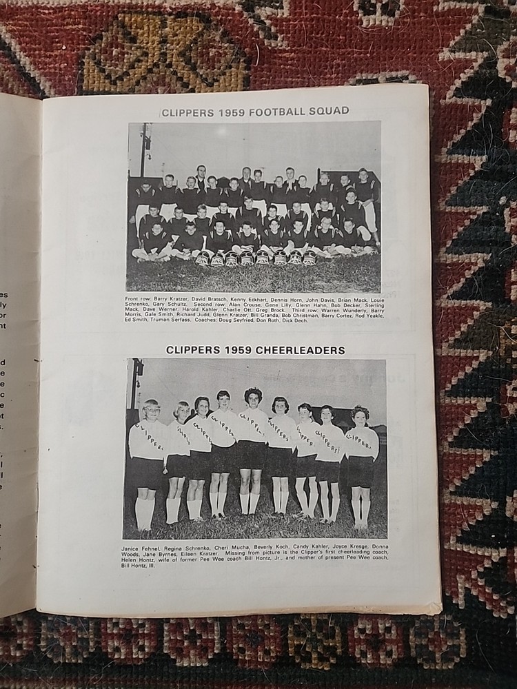 Vintage CLIPPERS '79 Midget Football Program Upper Nazareth A. A.