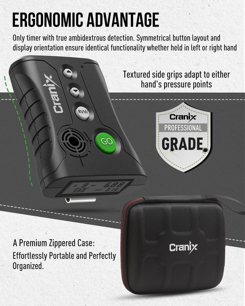 0.01s Professional Shot Timer, Buzeer, 4 modes, Competition,Precision,Training