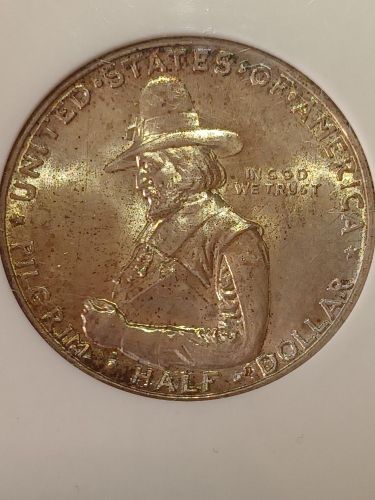 1920 Pilgrim Tercentenary Commemorative Half Dollar NGC MS65 GEM Original Tone