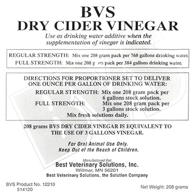 Dry Cider Vinegar for Poultry