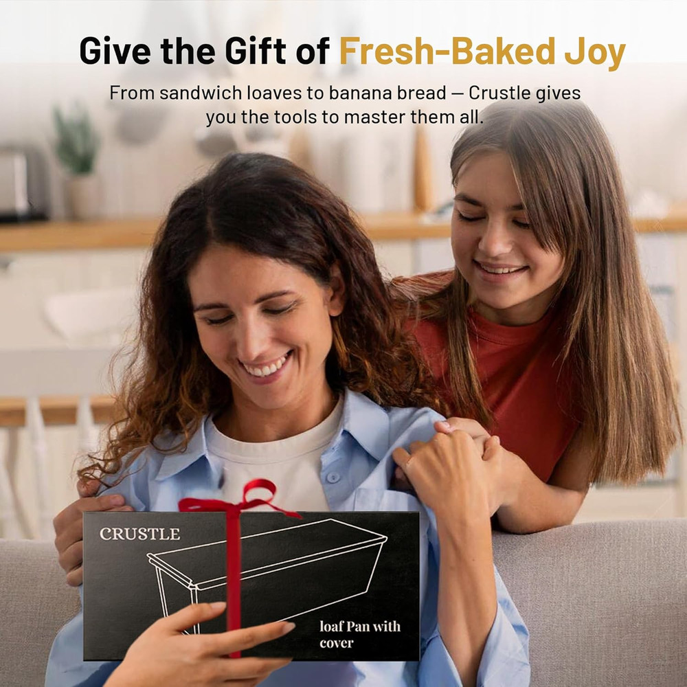 5-Pack Pullman Loaf Pan with Lid – Sourdough Loaf Pan Set, Includes Dough Scrape