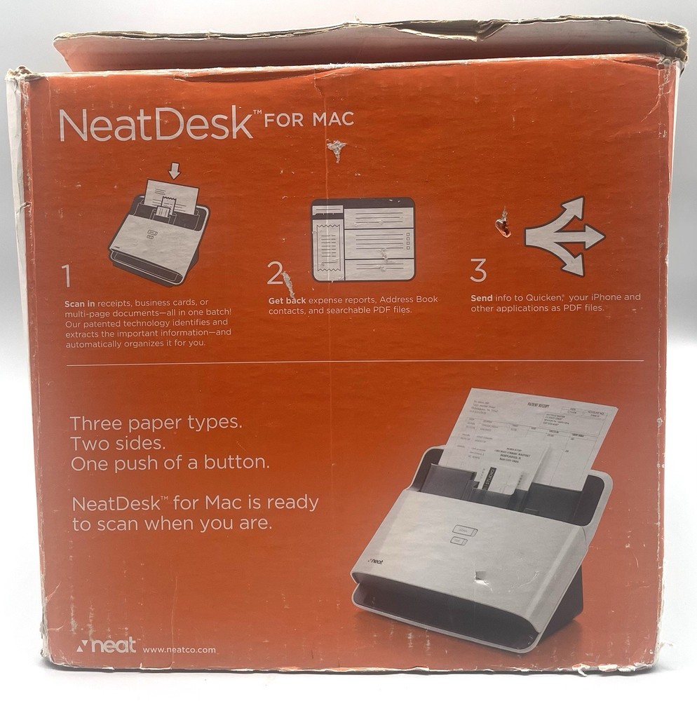 NeatDesk for Mac Desktop Scanner + Digital Filing System - White - Open Box