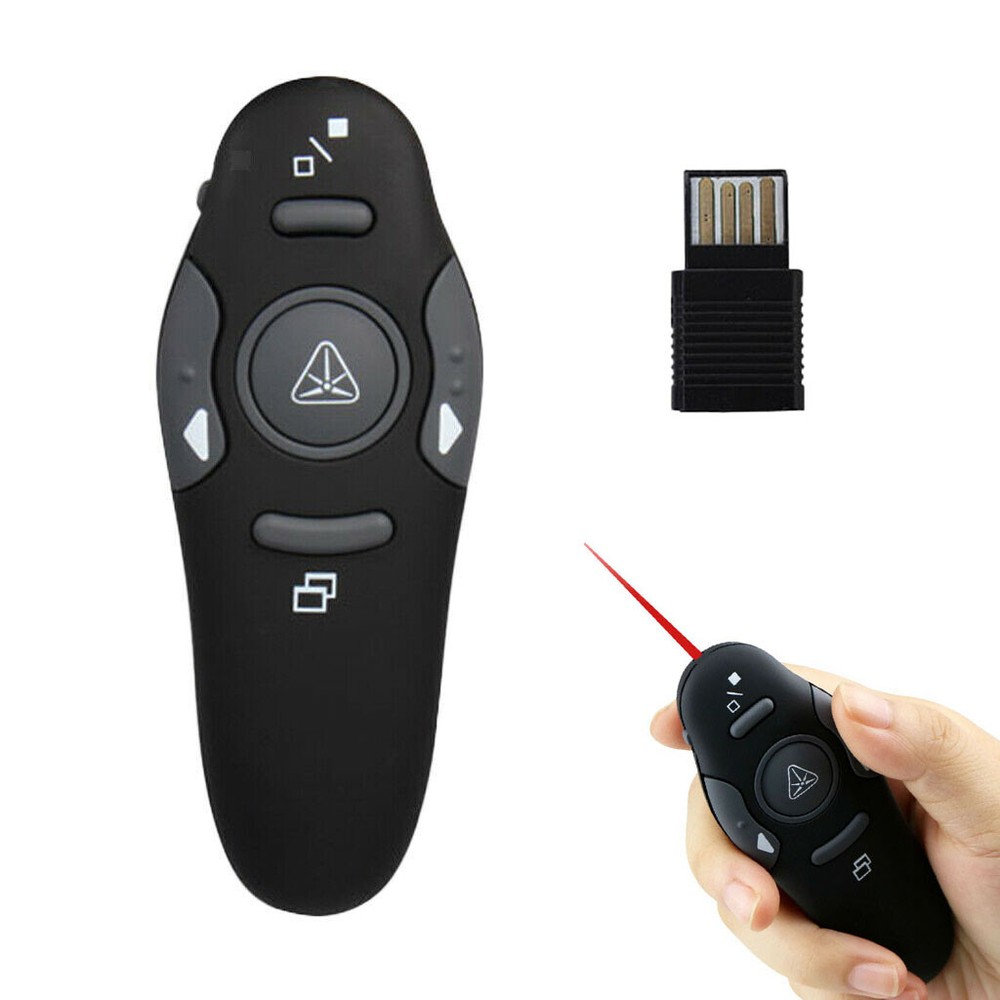 Wireless PPT USB Presenter Power point Presentation Laser Pointer Clicker Pen
