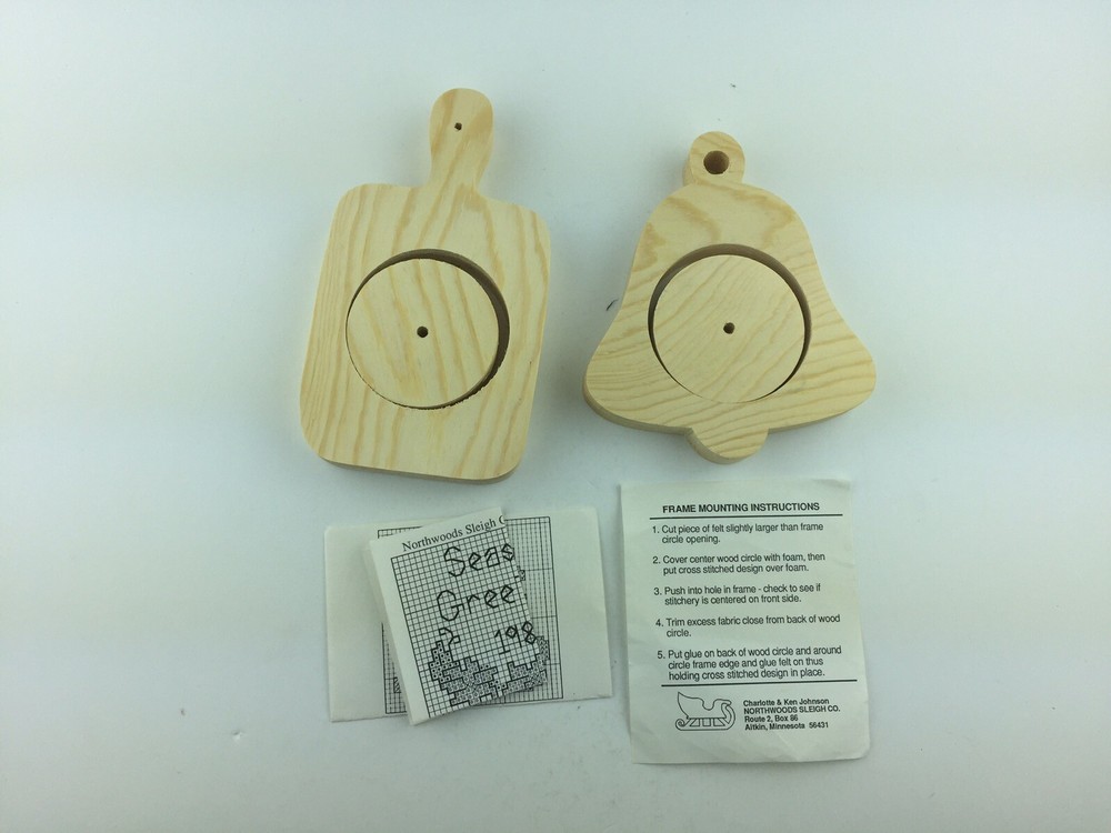 Hornbook And Bell Finishing Frame For Cross Stitch Projects With Patterns