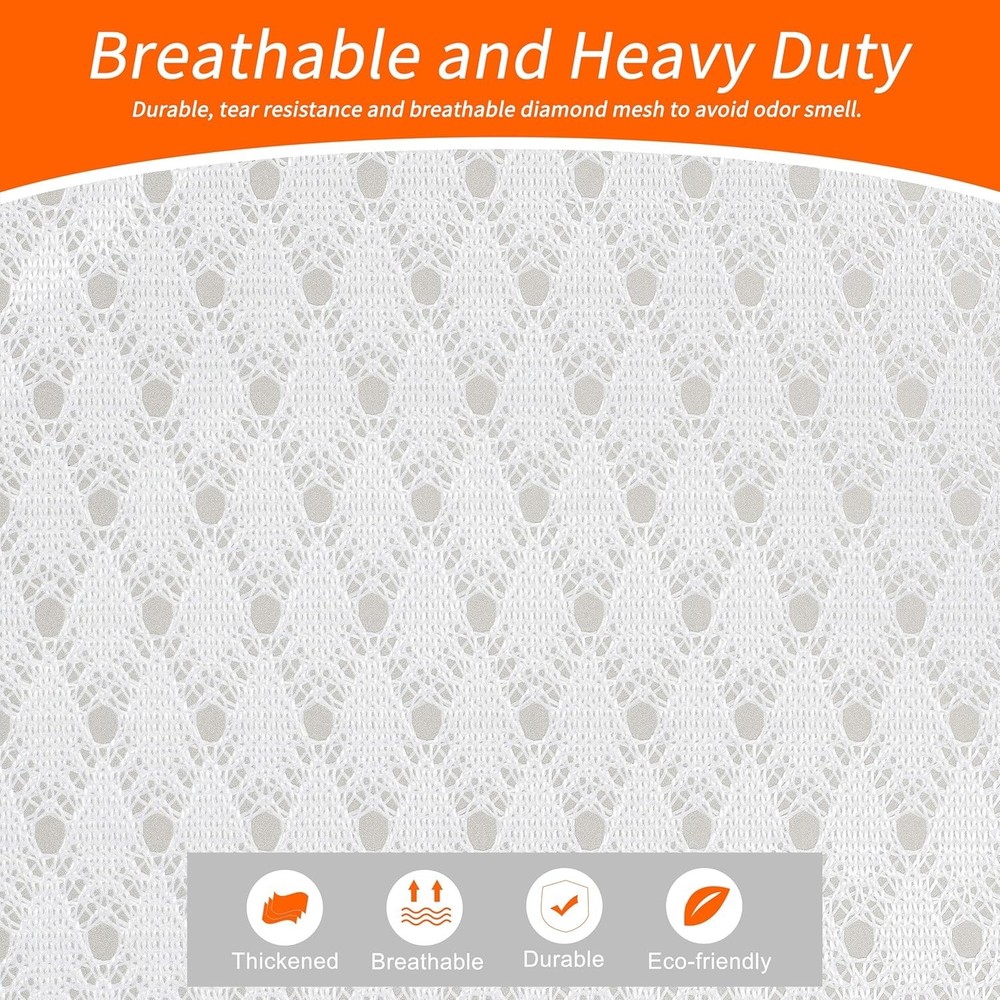 Extra Heavy Duty Large Diamond Mesh Laundry Bags with Drawstring Closure & ID...