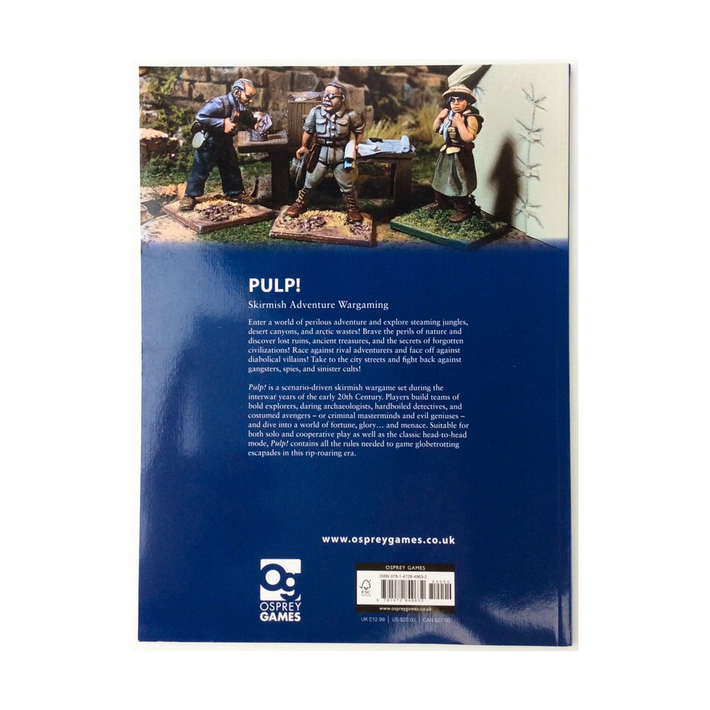 Osprey Historical Mini Rules Pulp! - Skirmish Adventure Wargaming VG