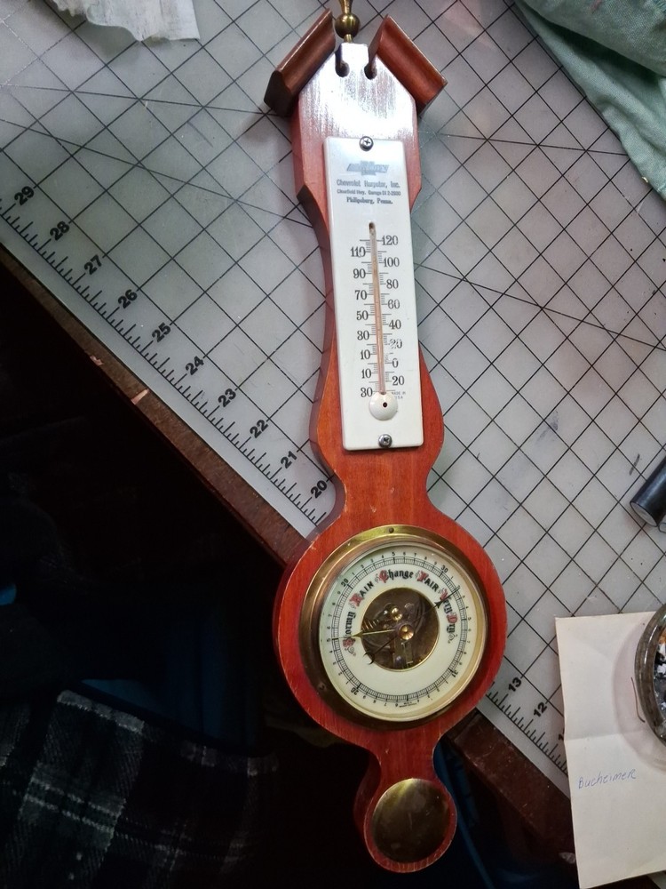 West Germany 20" Wall Hanging With Chevrolet Thermometer