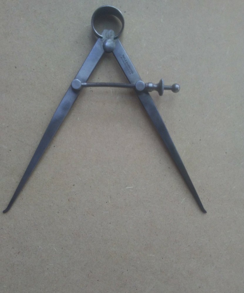 Starrett 7" Flat Leg Spring Divider/ Caliper vintage 7"