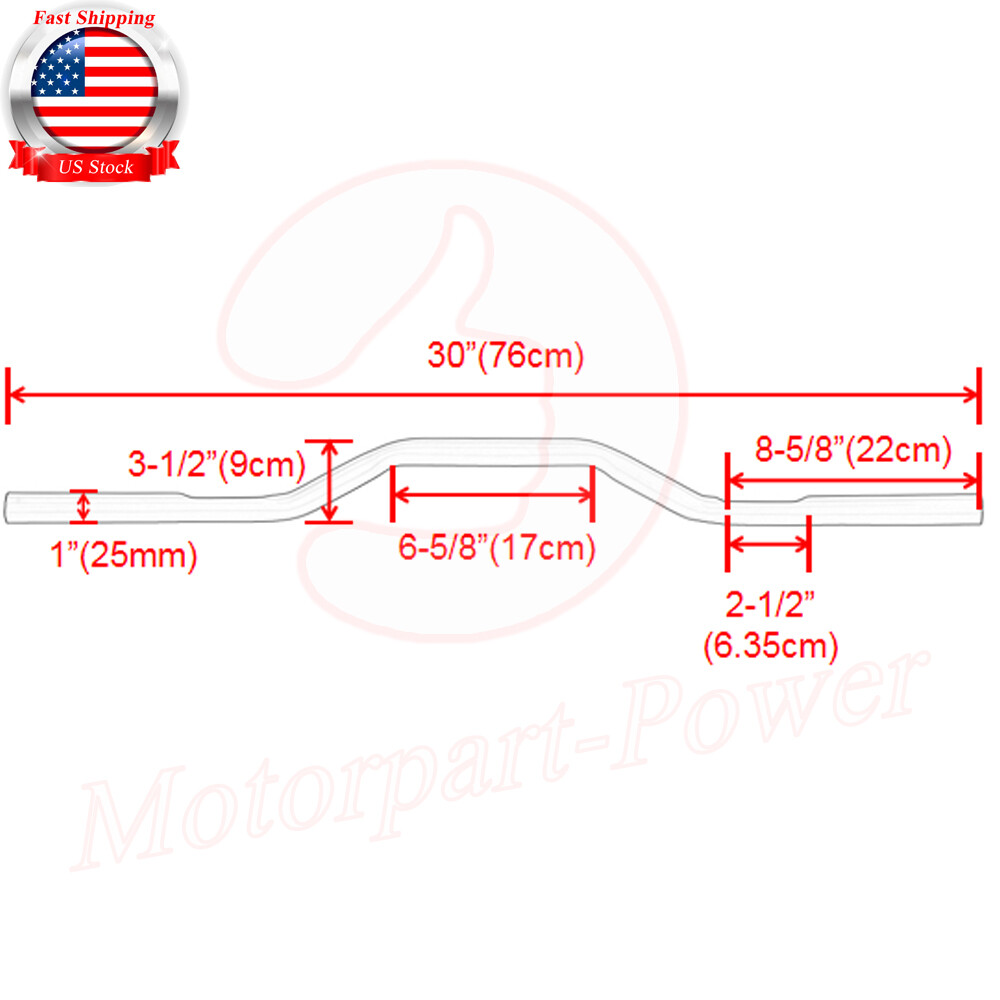 1" Dimpled 3" Low Rise Tracker Drag Bars Handlebars Custom For Harley Motorcycle