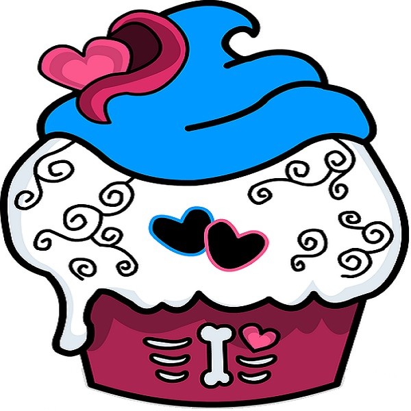30 Custom Zombie Sugar Skull Cupcake Personalized Address Labels