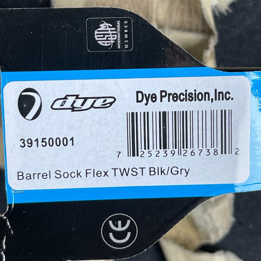 NEW Dye TWST Flex Barrel Sock - Black/Grey