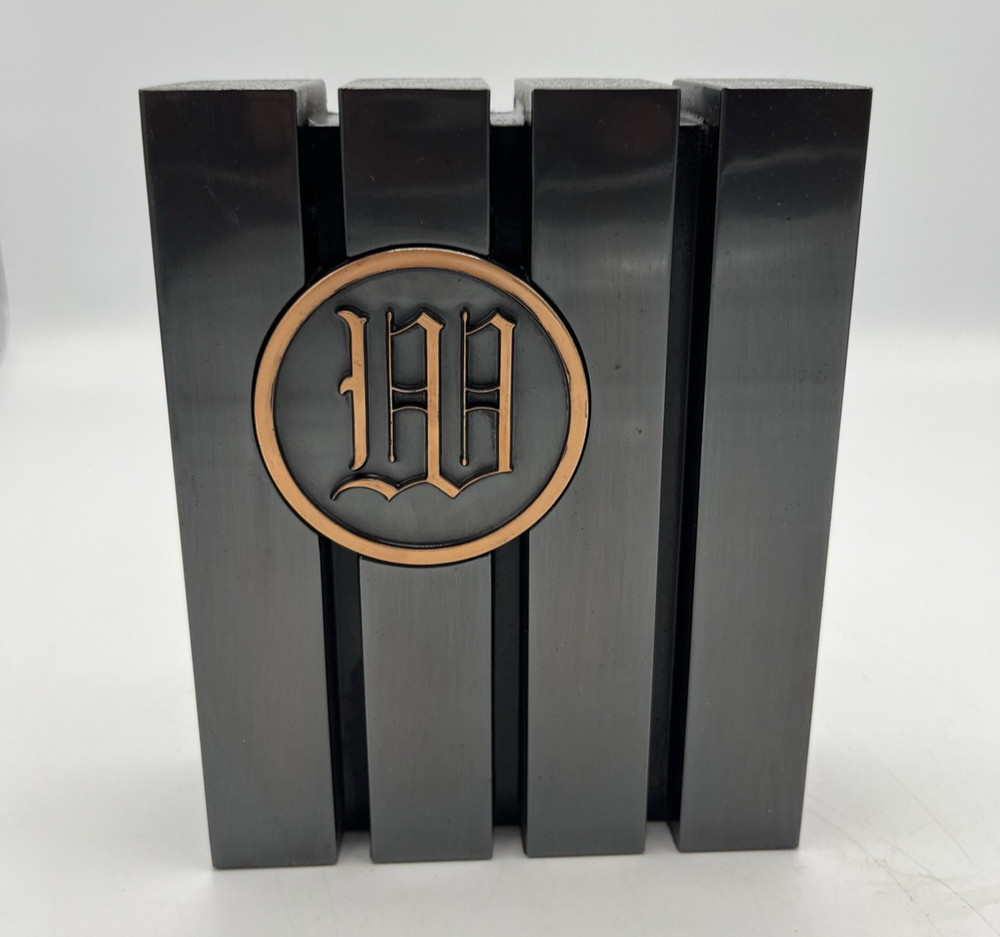 Vintage Old Rubbed Bronze Bookends Initial Letter W