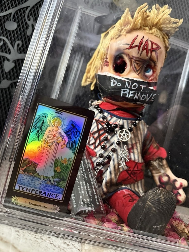 Haunted Ritual Doll Possessed Ghost Demon Toy Plush Pull String