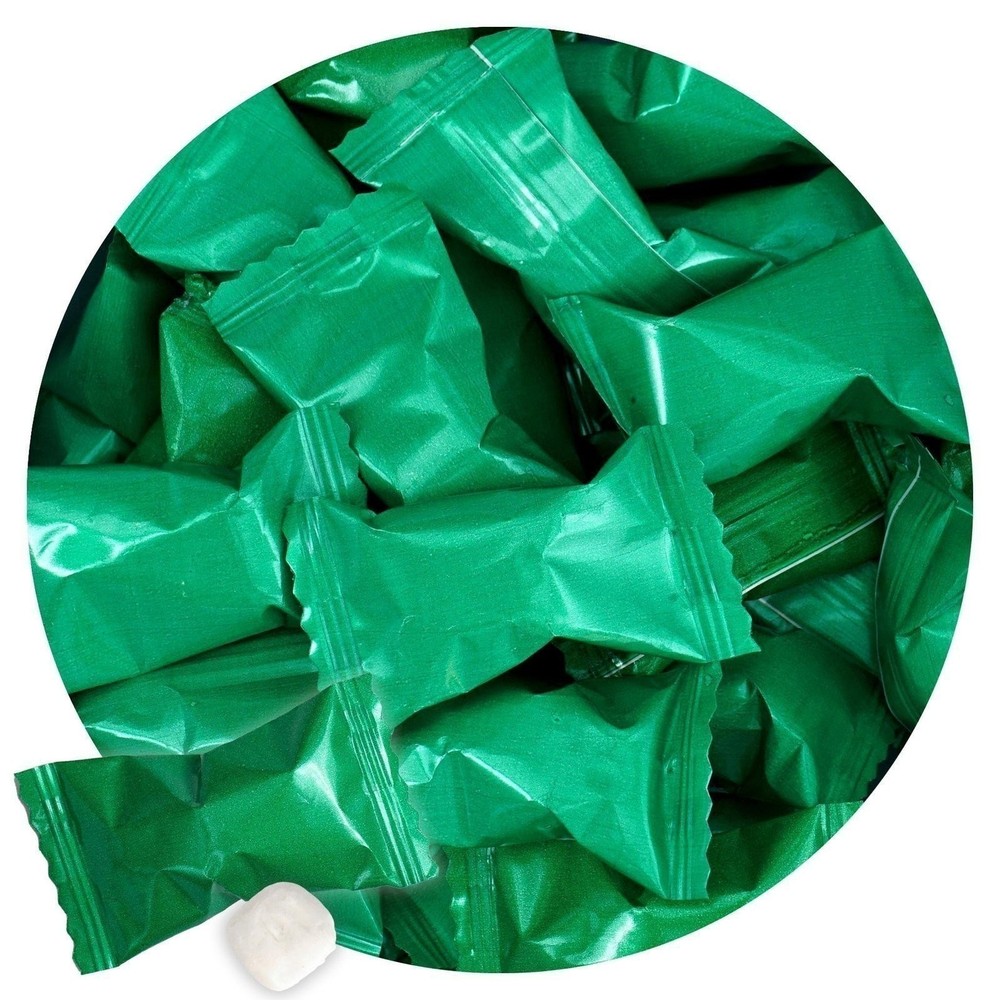 Green Buttermints, 2 Pound Bulk Bag, After Dinner Mints, Approximately 240...