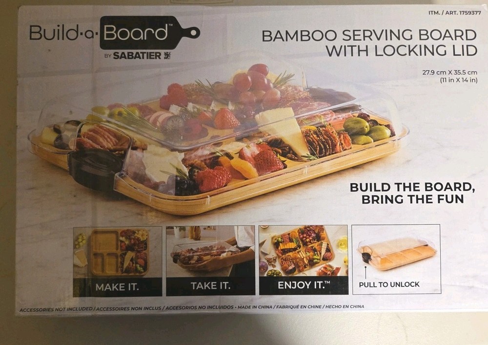 Build-a-Board Cutting Board with Charcuterie Compartments