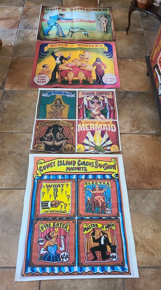 Posters Sideshow Circus Freak Show Carny 7 Total Magic READ