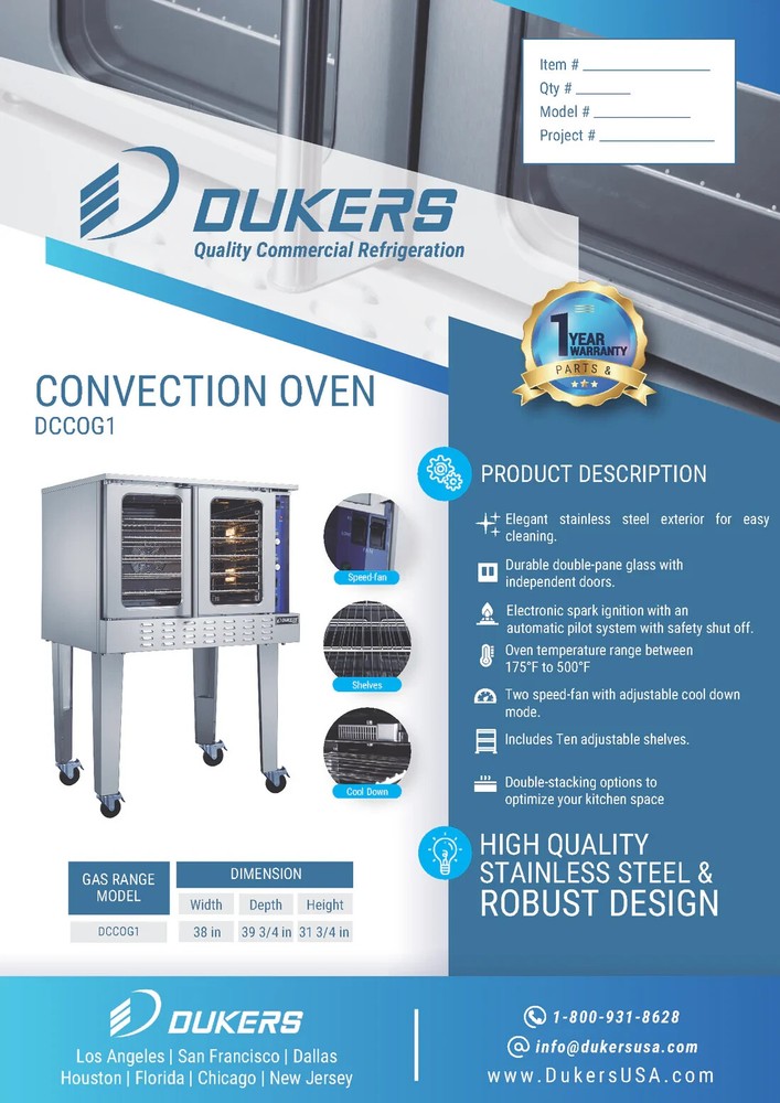 Commercial Single Convection Oven