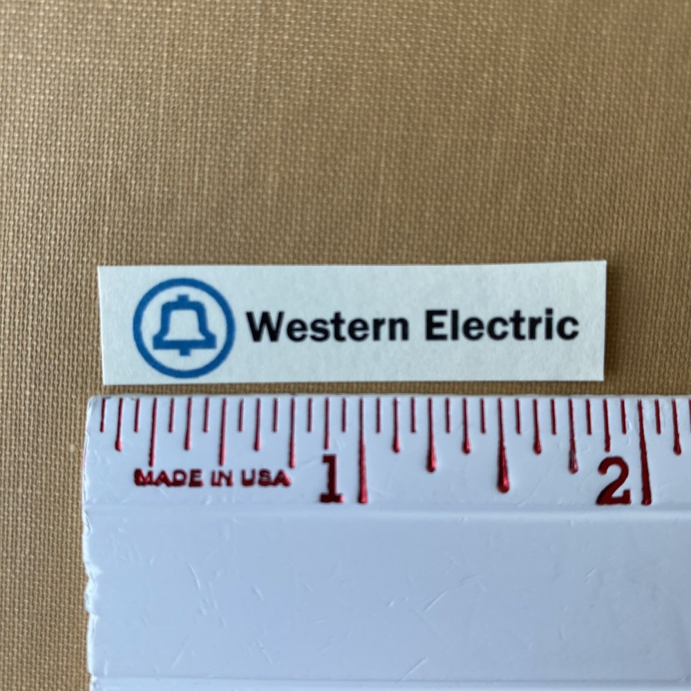 ONE DIAL CARD for push button phone Rectangular Size 3/8” x 1 7/8” Western Elec