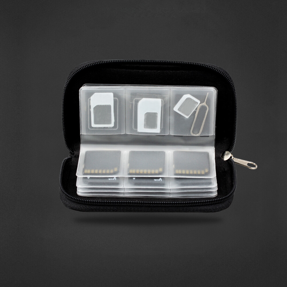 Memory Card Case Wallet For Micro SD SDHC CF SM Protective Storage Holder Pouch