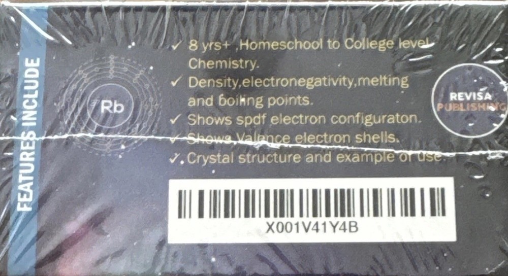 Periodic Table of Elements Laminated Flashcard Science kit Quick Element Study