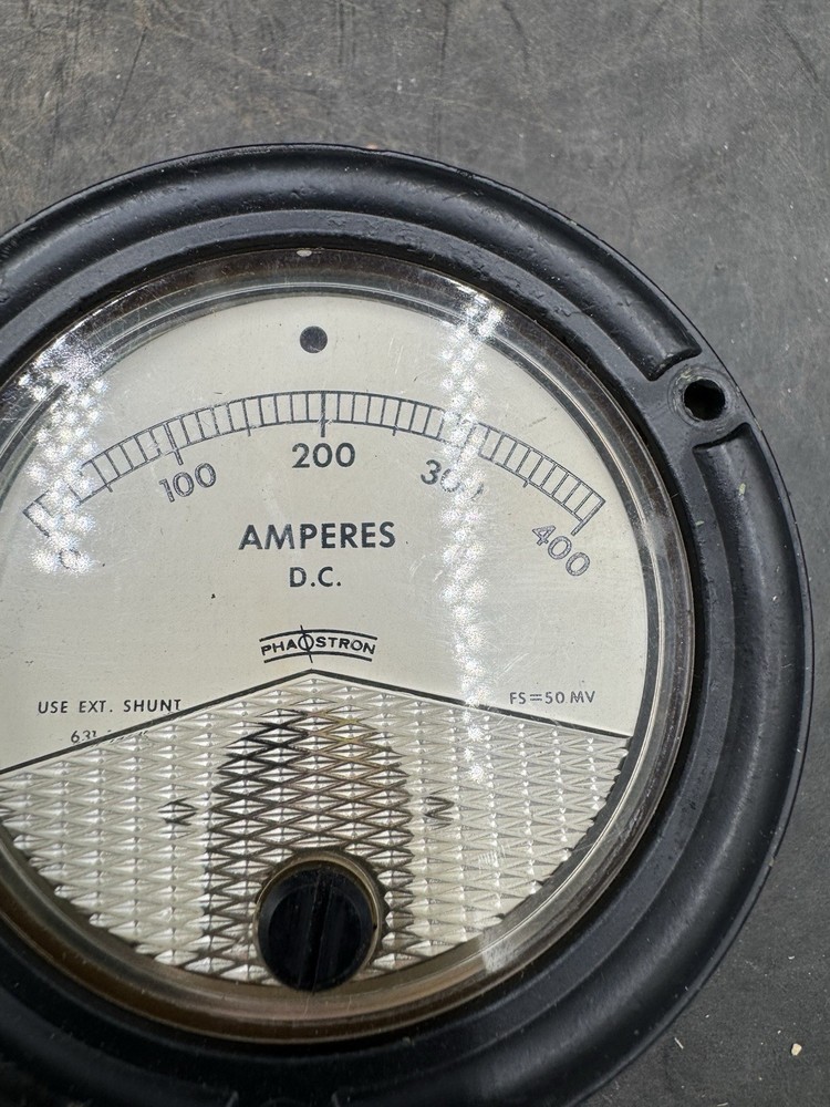 Phaostron ruggedized analog DC ammeter