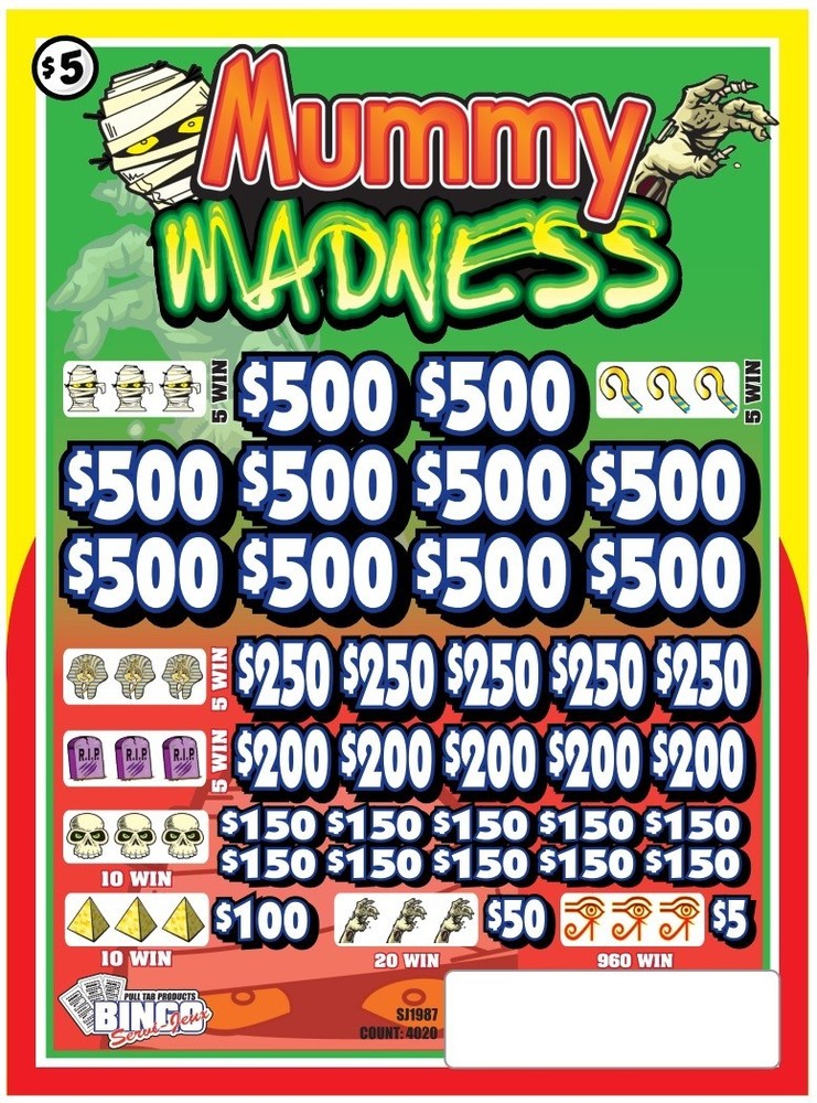 NEW pull tickets MUMMY MADNESS - 5pt. Instant Tabs