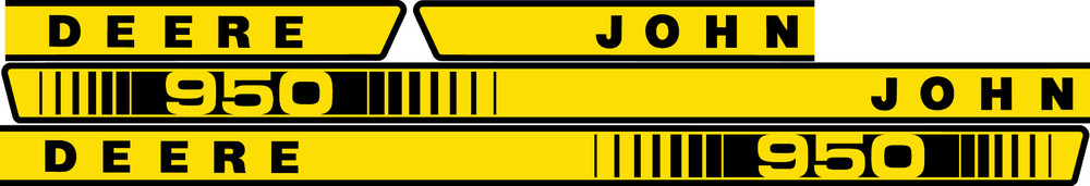 950 John Deere Hood Decal Set