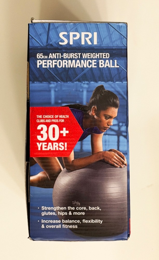 SPRI - Performance Ball - 65cm Anti-Burst Weighted Exercise / Workout Ball