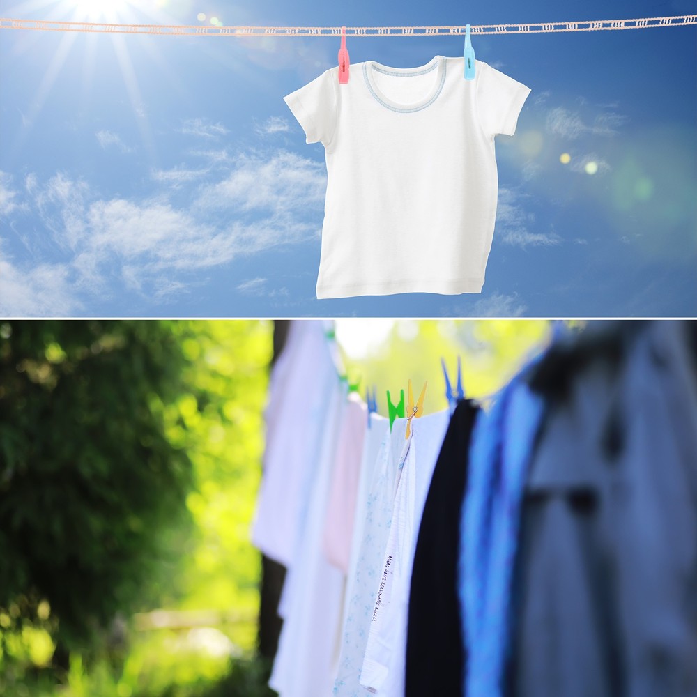 2pcs Windproof Clothesline 5M Plastic Non-Slip Clothes Drying Rope White