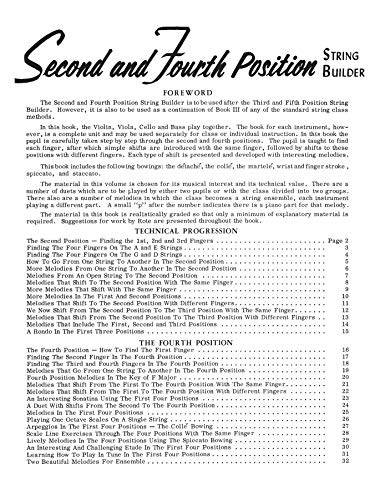 Second and Fourth Position String Builder: Violin (Belwin Course for Strings)