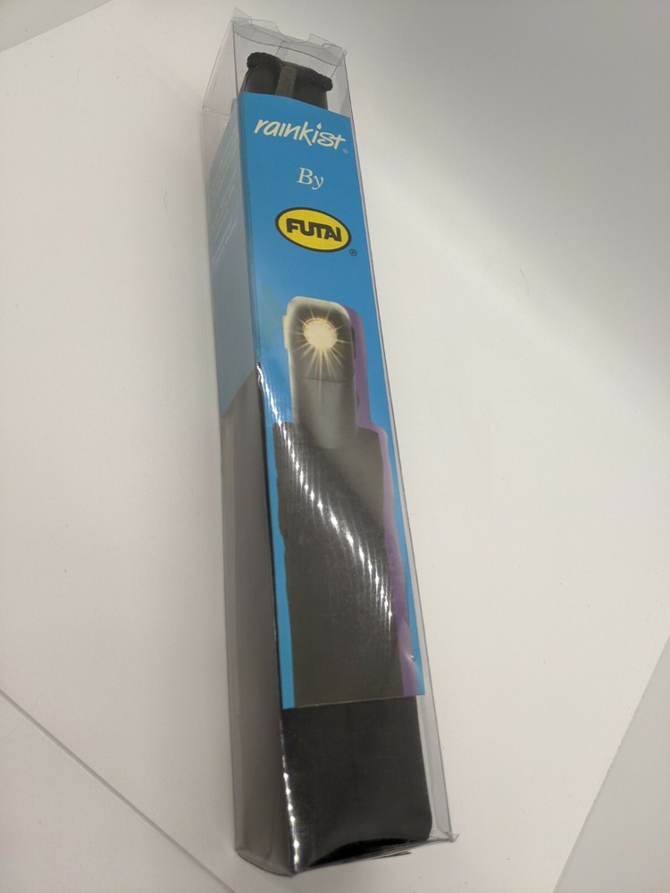 Futai Rainkist Rain Light Flashlight Umbrella Black NIB