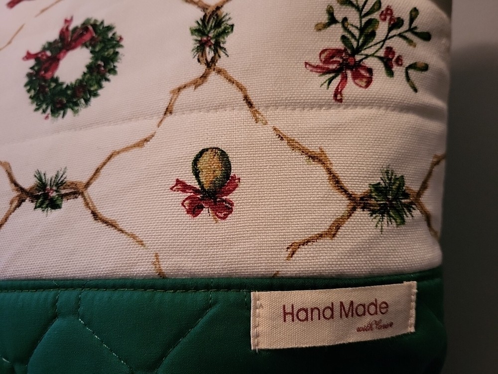 Handmade quilted Project Bag Christmas Design