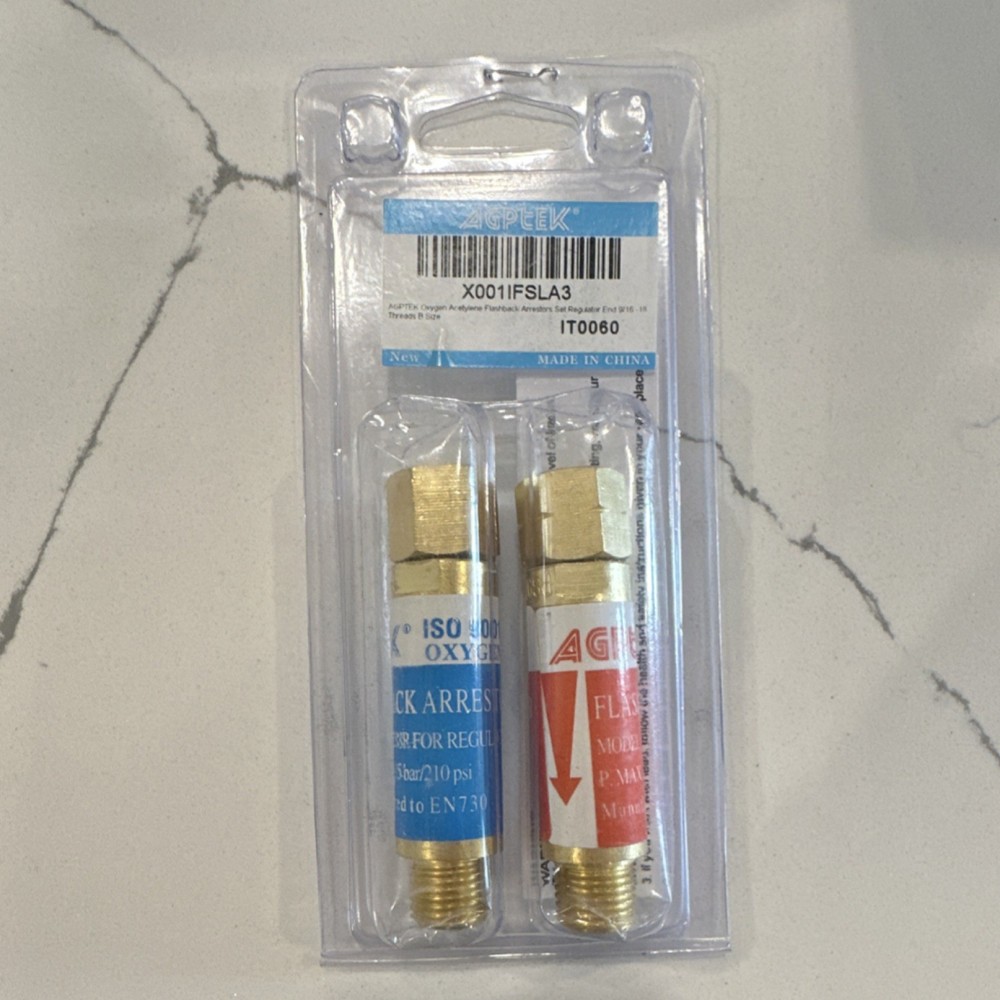Agptek Flashback Arresters Set for Oxygen & Acetylene, IT0060