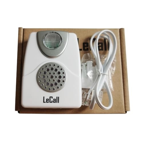 Amplified Telephone Ringer for Landlines, Adjustable Volume & Flash Light Alert