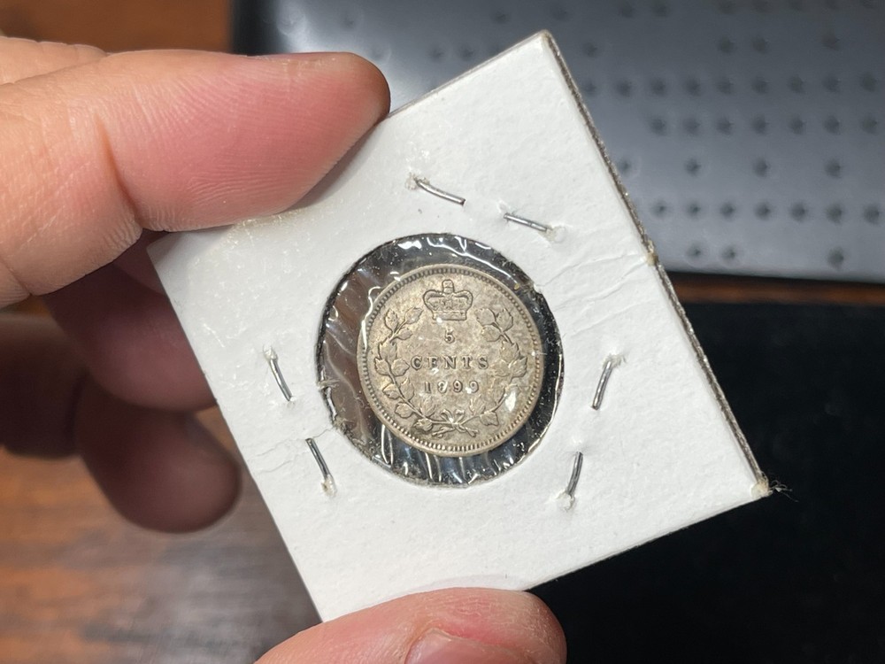 1899 Canada 5 Cents Great Condition Silver Coin