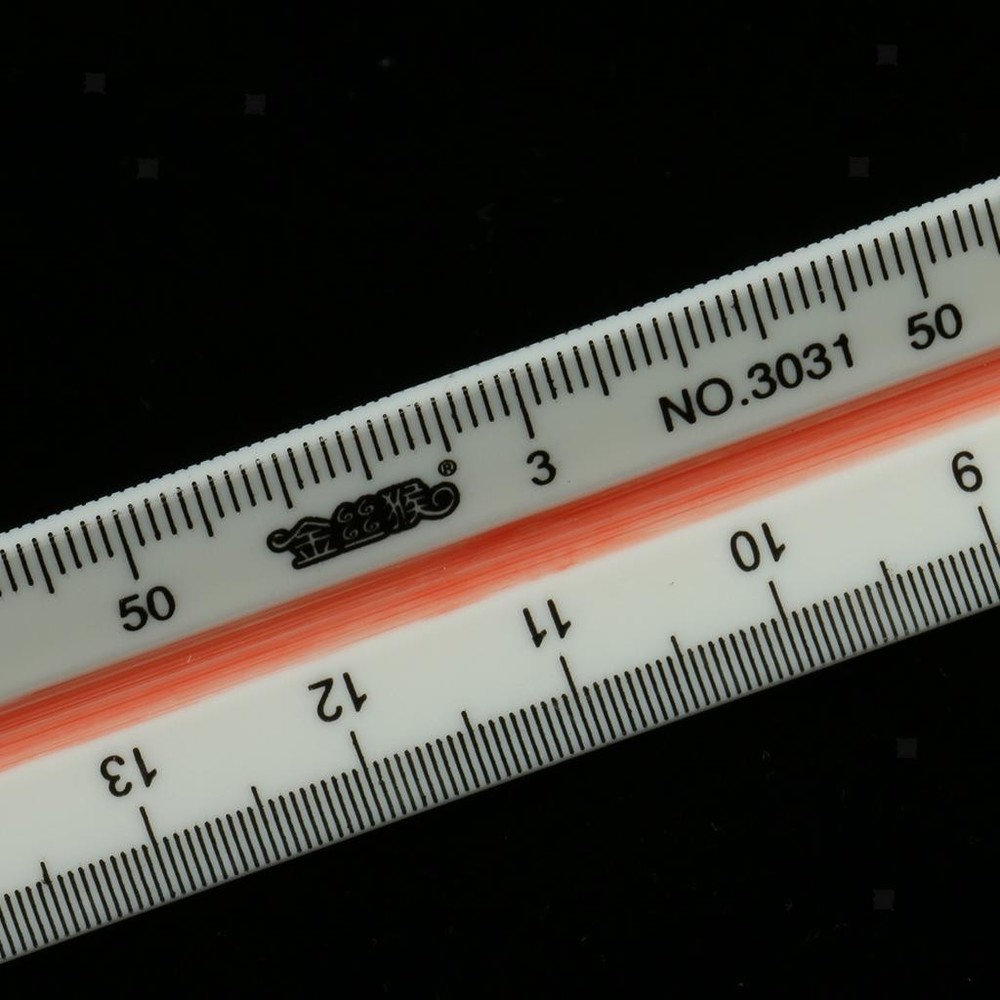 300mm / 12INCH Plastic Ruler Triangular Scale (1:20 ~ 1: 125) Designer Office