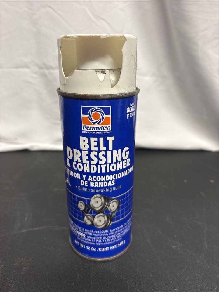 Permatex 80073 Belt Dressing and Conditioner Vintage 2007 Old Formula